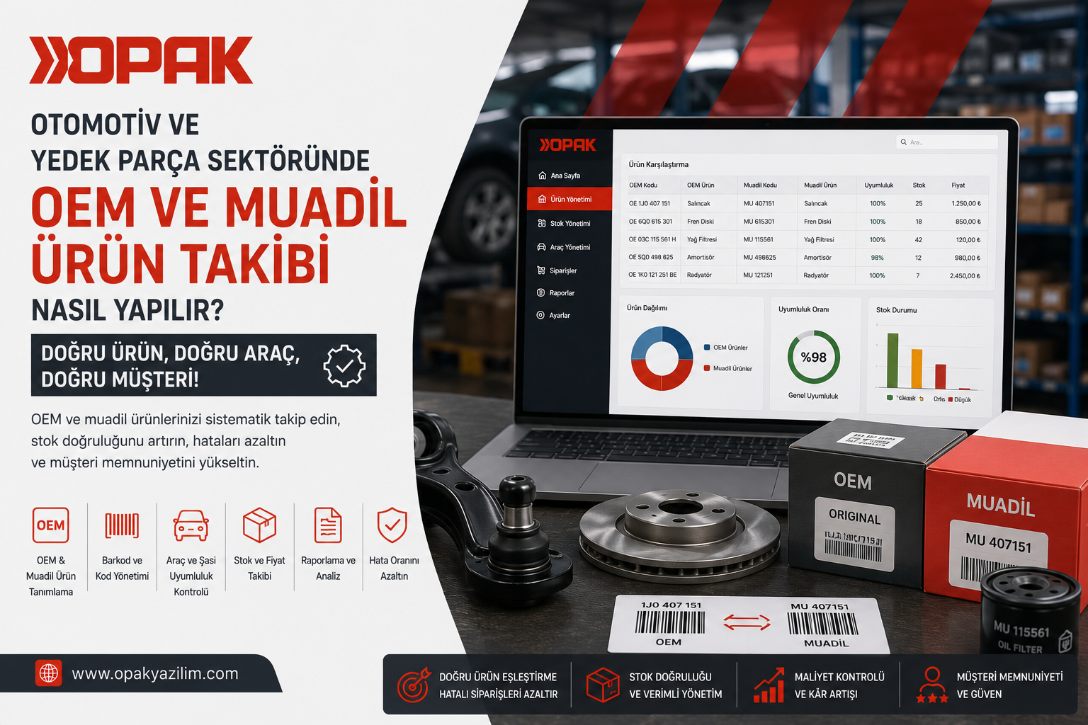 Otomotiv ve Yedek Parça Sektöründe OEM ve Muadil Ürün Takibi Nasıl Yapılır?